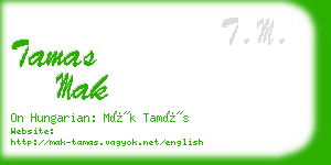 tamas mak business card